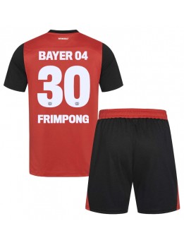 Bayer Leverkusen Jeremie Frimpong #30 Heimtrikotsatz für Kinder 2024-25 Kurzarm (+ Kurze Hosen)